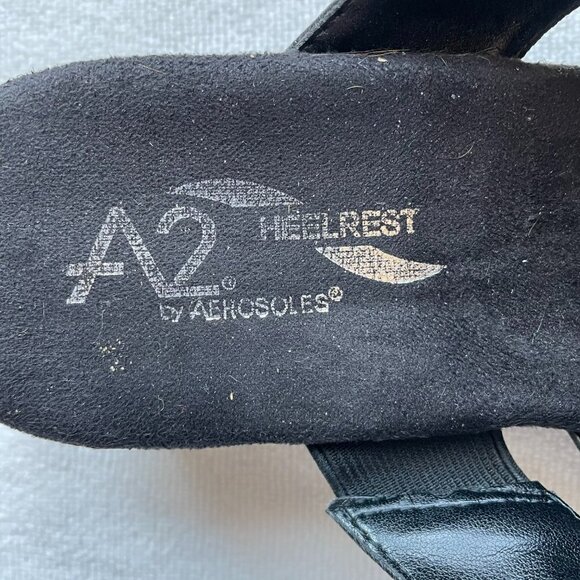 Aerosoles NWOT A2 Crisscross Sandals Women's Sz 9 Heel Rest Color Black Not Worn - Picture 4 of 6
